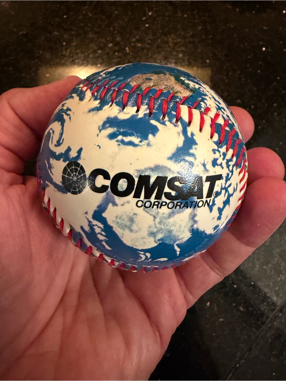 Vintage Souvenir Globe Baseball COMSAT Corporation 1990s